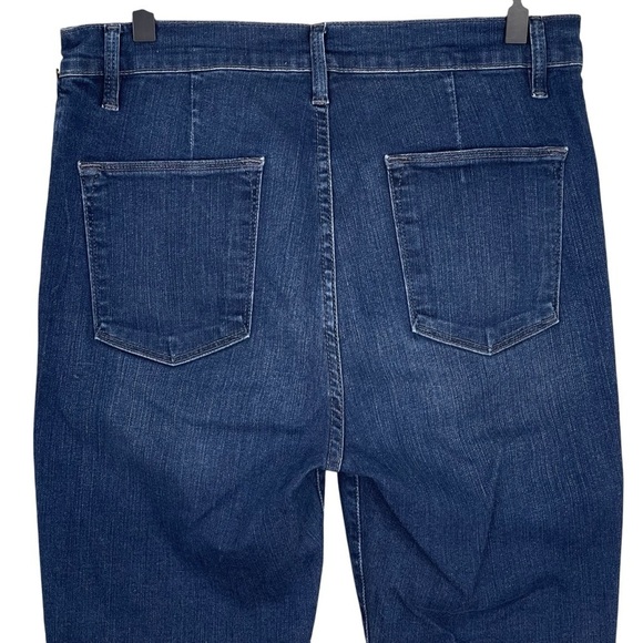 Frame Le Flare de Francoise Jeans Womens 31 High Rise Raw Hem Utility Stretch - Picture 5 of 8